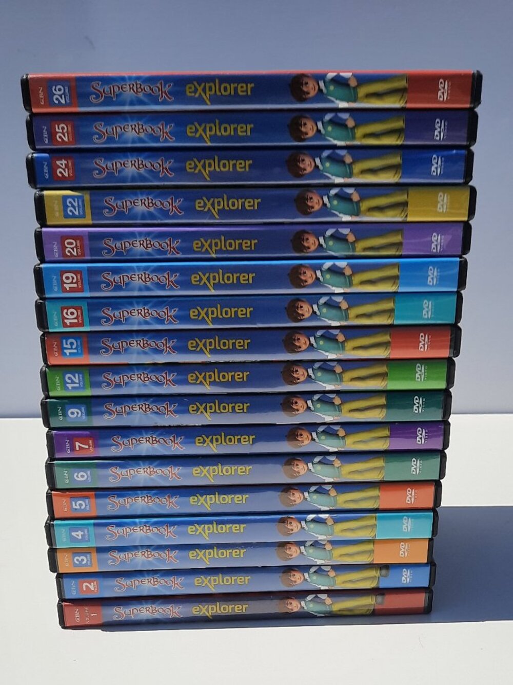 Superbook Explorer DVD Lot 17 Volumes CBN Christian Kids Bible Series Set